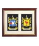 Double Heraldic Mount Framed