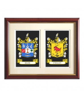 Double Heraldic Mount Framed